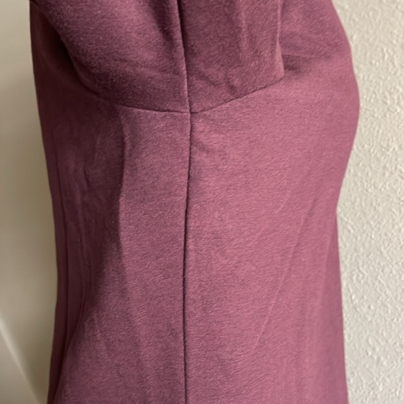 Earth Yoga Sz L Burgundy Organic Cotton Cozy Karma Sweatshirt Dress - Picture 8 of 16